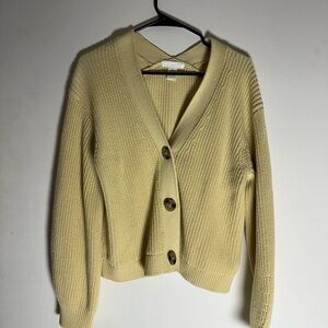 H&M Beige Button-Up Cardigan